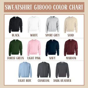 sweatshirt g18000 Color Chart