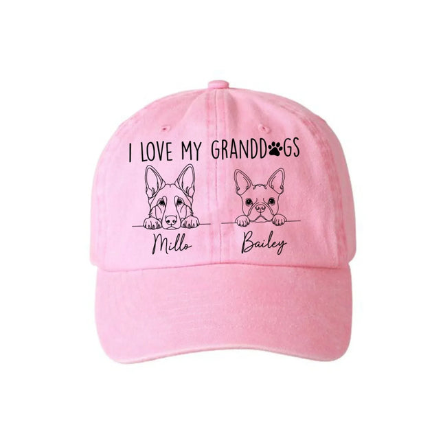 Personalized Outline Cap Pet Illustration Hat Name - Dog grandma gifts, Grandma birthday gift, Christmas gift - Dog Lovers Gift - Charming Present