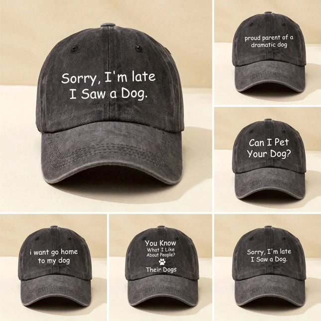 Unisex Baseball Hat for Dog Lovers and Dog Owners - Dog Dad Hat, Dog Mom Hat - Dog Grandpa Grandma Gift - Charming Present
