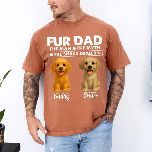 Personalized Dog Comfort Colors Shirt - Dog Dad Shirt with Dog Names - Charming Present