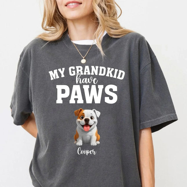 Personalized Dog Comfort Colors Shirt and Sweatshirt - Grandkids Shirt with Dog Names - Dog Grandma Gift - Charming Present