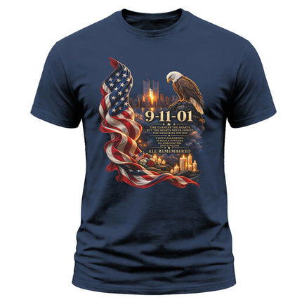 25th Anniversary Patriot Day 911 Never Forget American Eagle Memorial T-Shirt