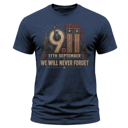 9/11 Never Forget September 11 Patriot Day American Memorial T-Shirt