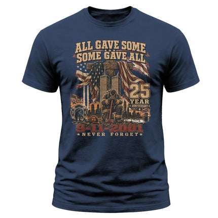 25th Anniversary Patriot Day 911 All Gave Some Some Gave All Memorial T-Shirt