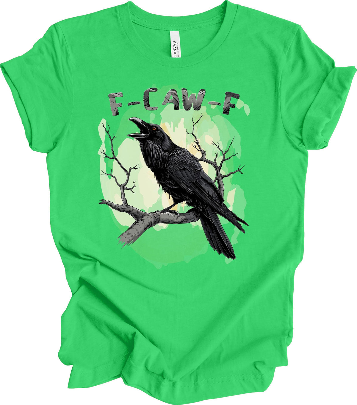 Black Bird Shirt, Funny Crow, F-Caw-F, Black Crow, Raven, Premium Soft Unisex Tee