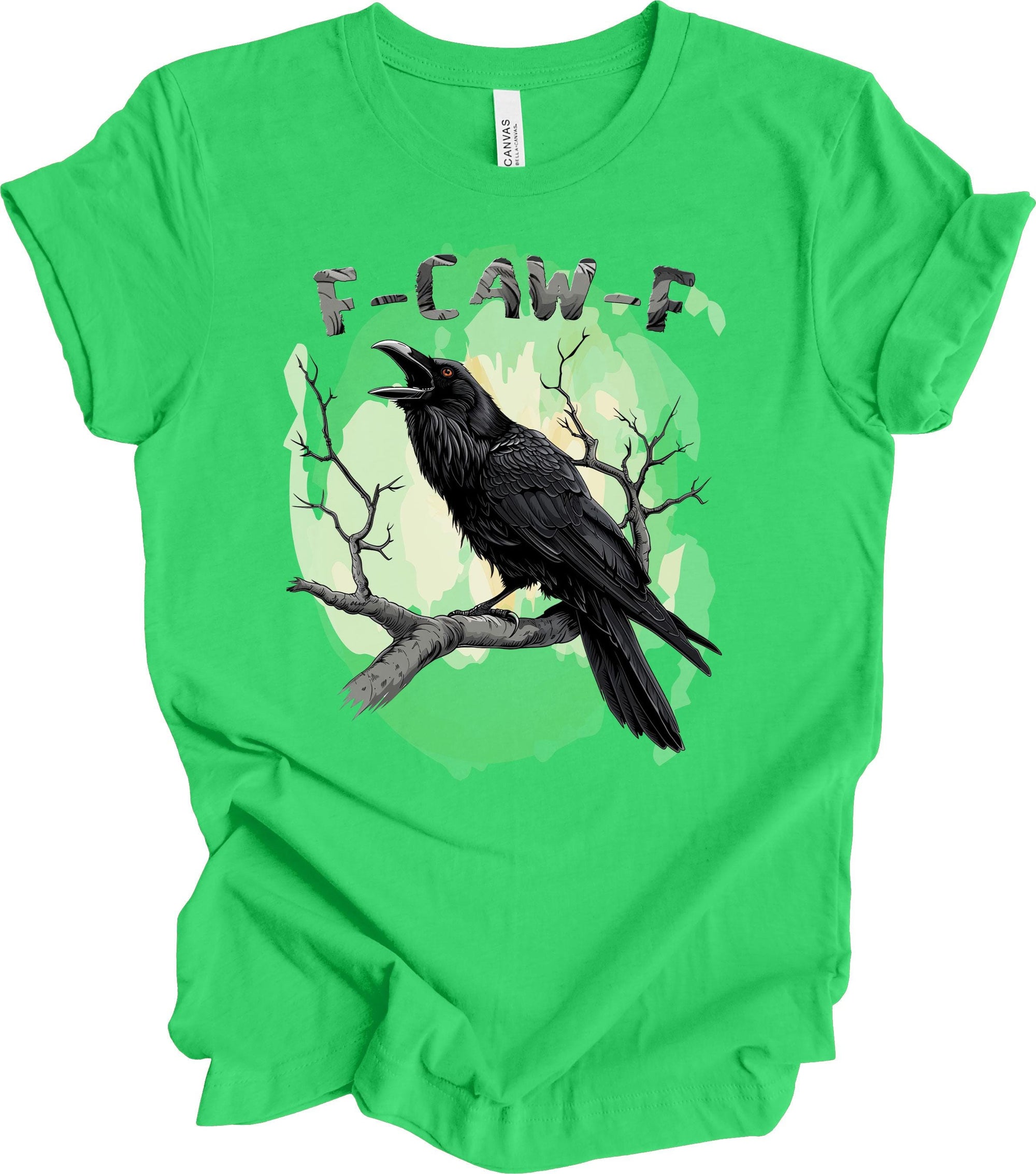 Black Bird Shirt, Funny Crow, F-Caw-F, Black Crow, Raven, Premium Soft Unisex Tee