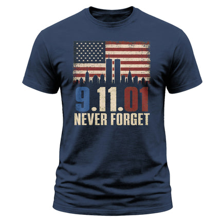 25th Anniversary Patriot Day Vintage American Skyline 9 11 T Shirt