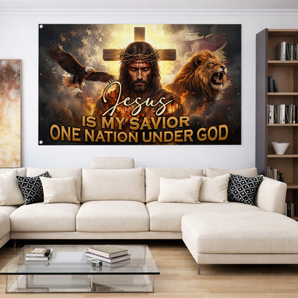 SP-01 American Eagle Faith Christian Flag One Nation Under God