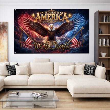 SP-01 Eagle Freedom Flag We The People Independence Day