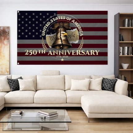 We The People 250th Anniversary Liberty Bell House Flag HOF18 - Charming Present