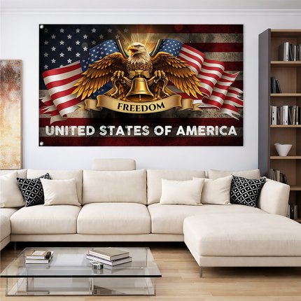 SP-01 United States Patriotic Flag Bald Eagle Freedom National Day of Prayer