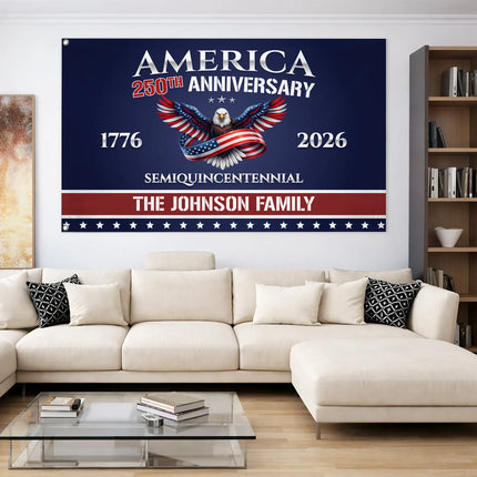 Personalized America 250th Anniversary Semiquincentennial House Flag HOF24 - Charming Present