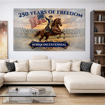 George Washington Semiquincentennial 250 Years of Freedom House Flag