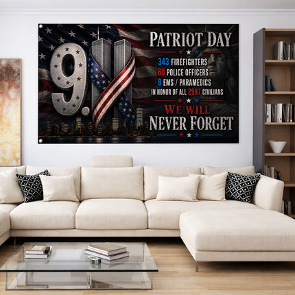 SP-01 First Responders 9/11 Patriot Day Memorial Flag EMS Paramedics Tribute