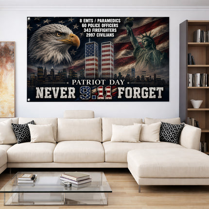 SP-01 Never Forget 9/11 Patriot Day Memorial Flag National Remembrance
