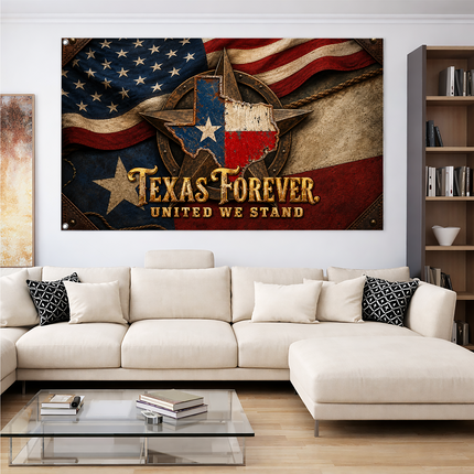 Texas Grommet Flag Texas Forever Lone Star United We Stand
