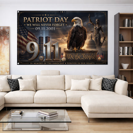 Patriot Day 25th Anniversary We The People Never Forget Memorial Flag