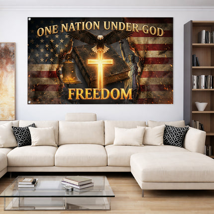 SP-01 Cross Patriotic Decor Christian Freedom Presidents Day