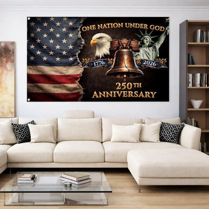 One Nation Under God 250th Anniversary House Flag HOF17 - Charming Present