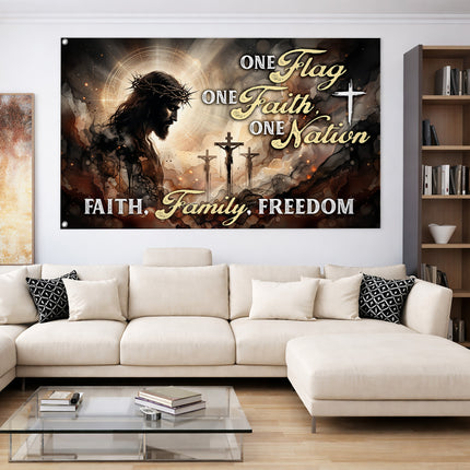 SP-01 One Flag One Faith One Nation Christian Freedom Flag