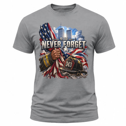 25th Anniversary Patriot Day 911 Never Forget 343 Firefighter Tribute T-Shirt