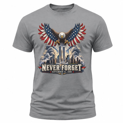 25th Anniversary Patriot Day 911 Never Forget Eagle Memorial T-Shirt