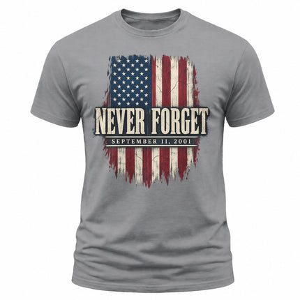 25th Anniversary Patriot Day 911 Never Forget American Flag T-Shirt