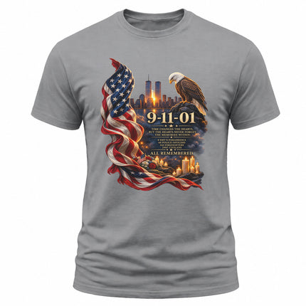 25th Anniversary Patriot Day 911 Never Forget American Eagle Memorial T-Shirt