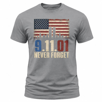 25th Anniversary Patriot Day Vintage American Skyline 9 11 T Shirt