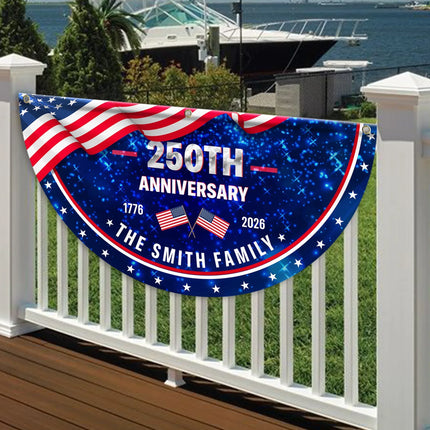 Personalized American Pride 250th Anniversary Fan Flag