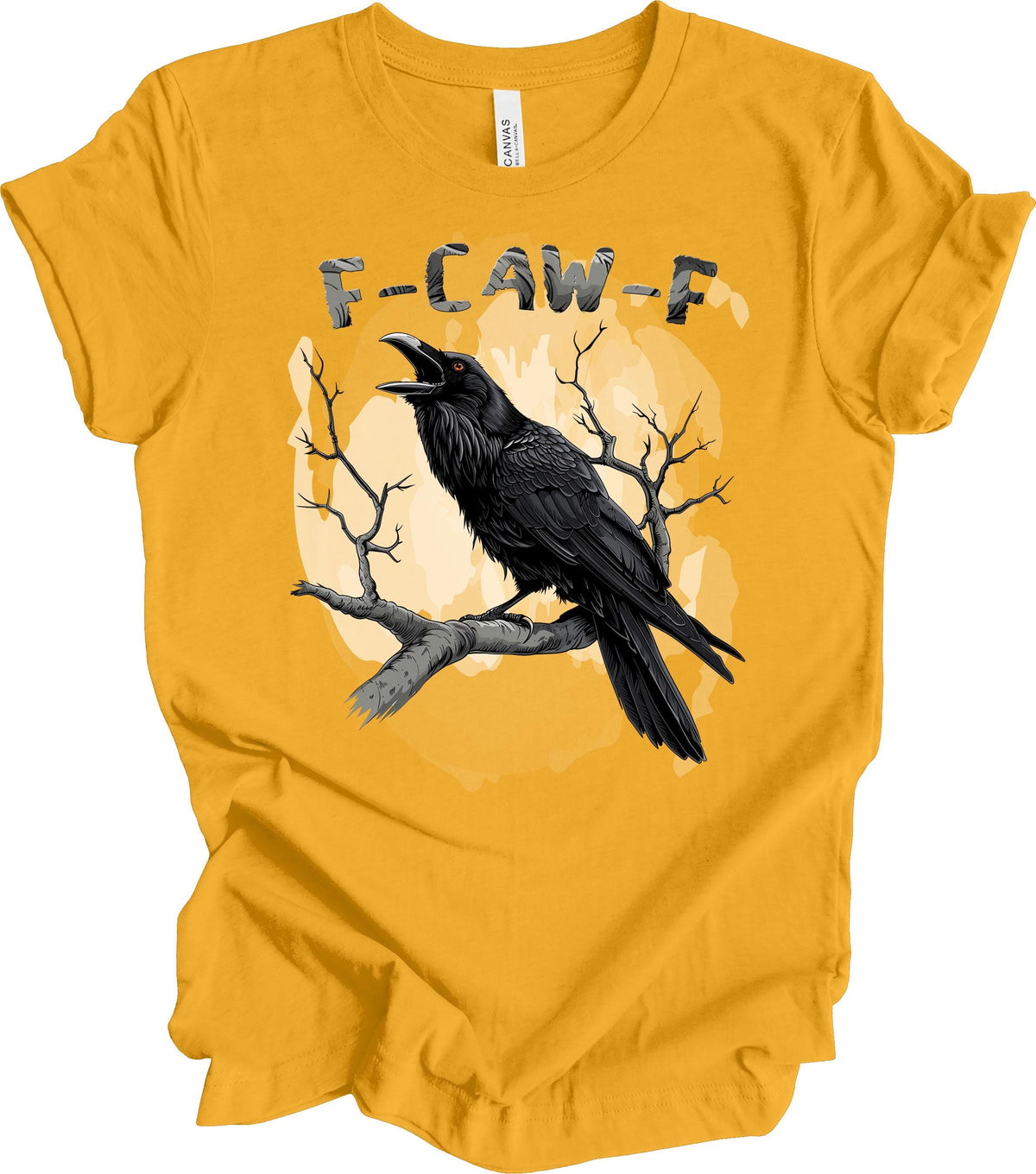 Black Bird Shirt, Funny Crow, F-Caw-F, Black Crow, Raven, Premium Soft Unisex Tee