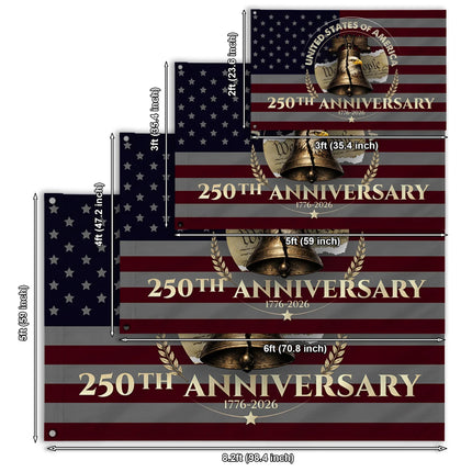 We The People 250th Anniversary Liberty Bell House Flag HOF18 - Charming Present