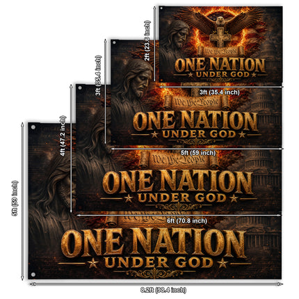 SP-01 One Nation Under God Flag God and Country Independence Day