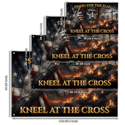 Trust In God Stand For The Flag Jesus Grommet Flag