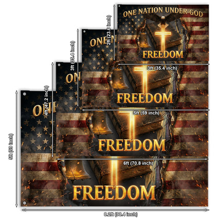 SP-01 Cross Patriotic Decor Christian Freedom Presidents Day
