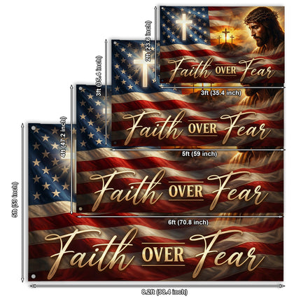 SP-01 Faith Over Fear Flag Hope and Courage Memorial Day