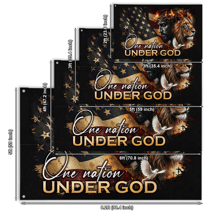 SP-01 Faith Freedom Lion of Judah One Nation Under God Memorial Day Flag