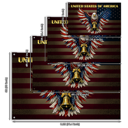 SP-01 American Heritage Flag Bald Eagle Liberty Bell Constitution Day