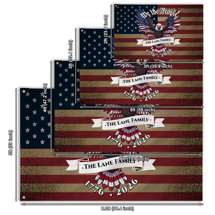 Personalized We The People Patriotic Eagle Flag