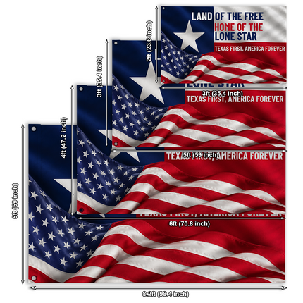 Texas Grommet Flag Texas First America Forever Lone Star