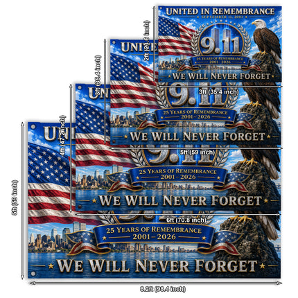 Patriot Day 25th Anniversary United in Remembrance Eagle Flag