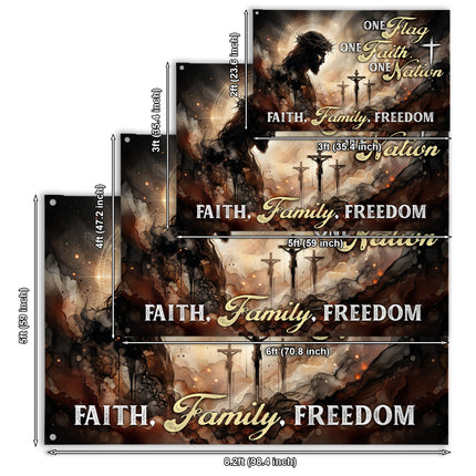 SP-01 One Flag One Faith One Nation Christian Freedom Flag