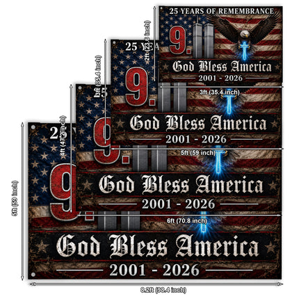 SP-01 God Bless America 9/11 Memorial Flag 2001–2026 Anniversary Tribute