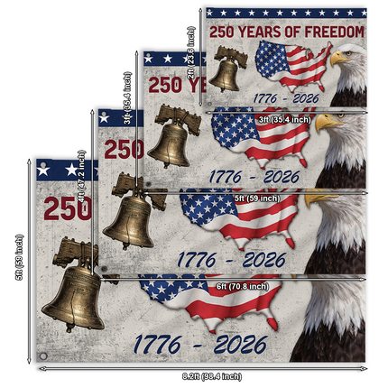 SP-01 National Pride We the People 1776–2026 American Grommet Flag