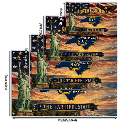 North Carolina Grommet Flag Tar Heel State Eagle Liberty