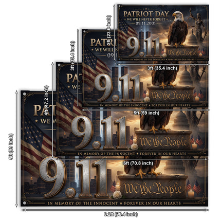 Patriot Day 25th Anniversary We The People Never Forget Memorial Flag
