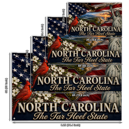 North Carolina Grommet Flag Tar Heel State Eagle Cardinal Liberty