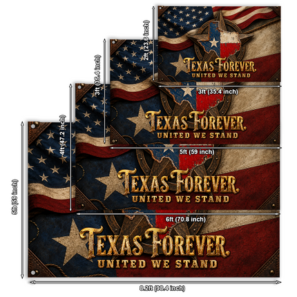 Texas Grommet Flag Texas Forever Lone Star United We Stand