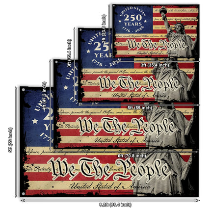 We The People Patriotic American Flag 250 Years Anniversary HOF1 - Charming Present