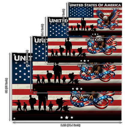 SP-01 American Pride Flag Eagle Soldier Tribute Military Reunion